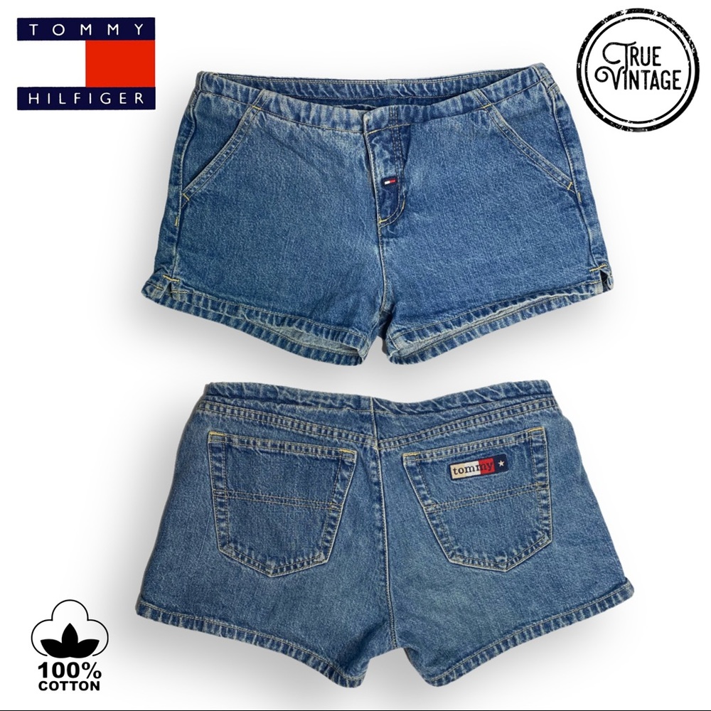 🔵 Vintage Tommy Jeans Shorts No Stretch Size 5, 3” inseam, Mid Rise (TF-B-1)
